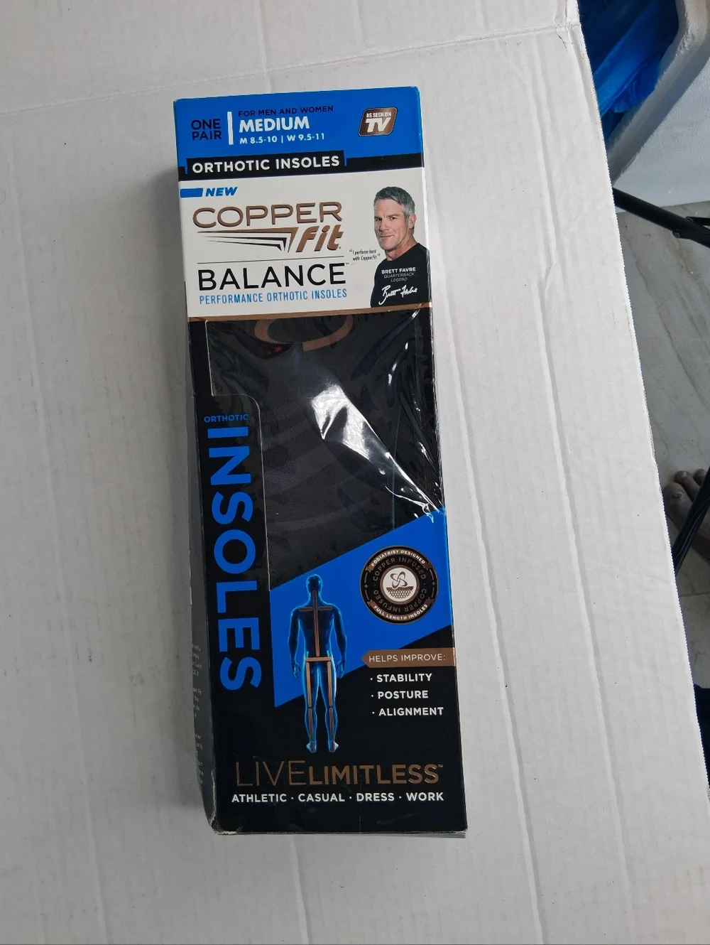 Copper Fit Balance Performance Orthotic Insoles Medium (M 8.5 - 10, W 9.5 - 11) - Picture 5 of 6